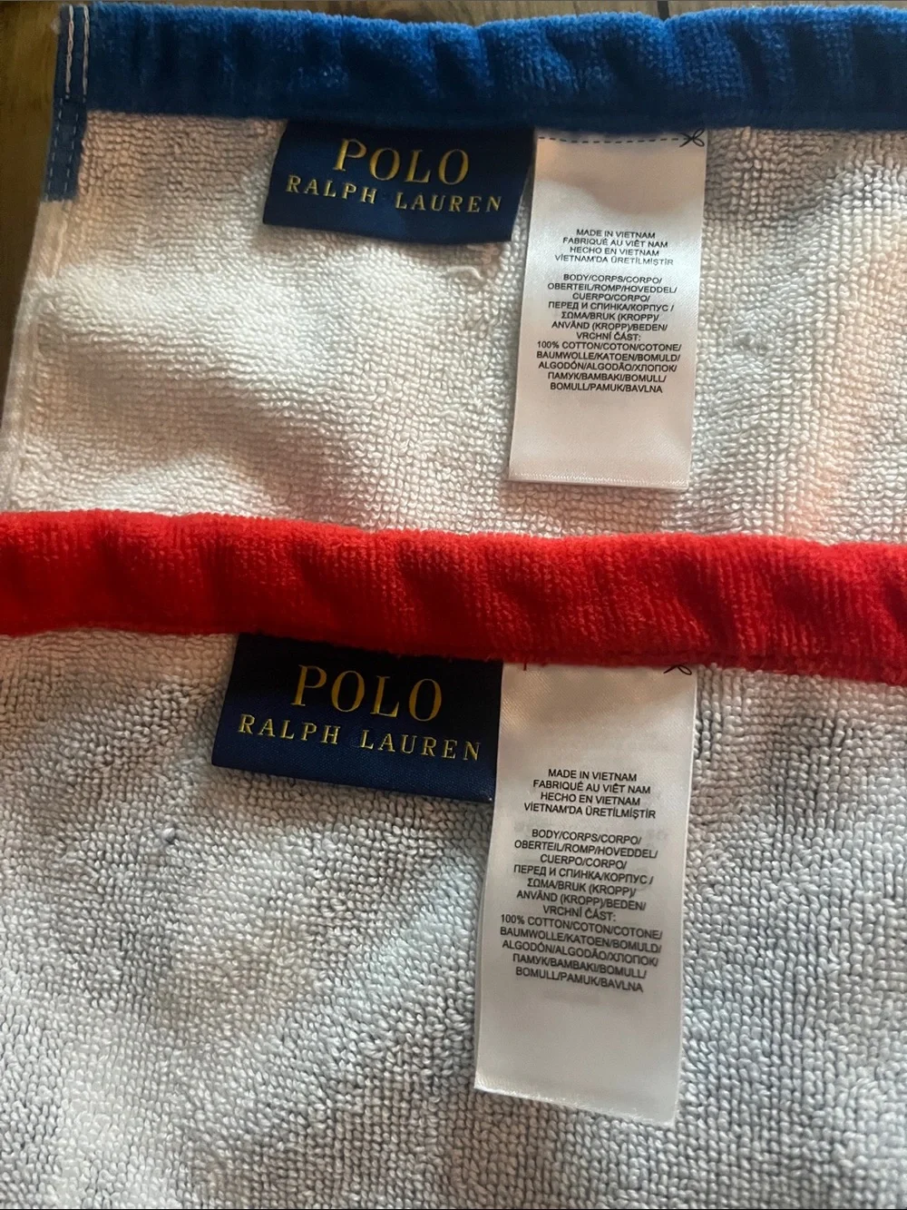 Polo Ralph Lauren Large Beach Towel Navy/White Multicolored Soft 62”x 34” approx